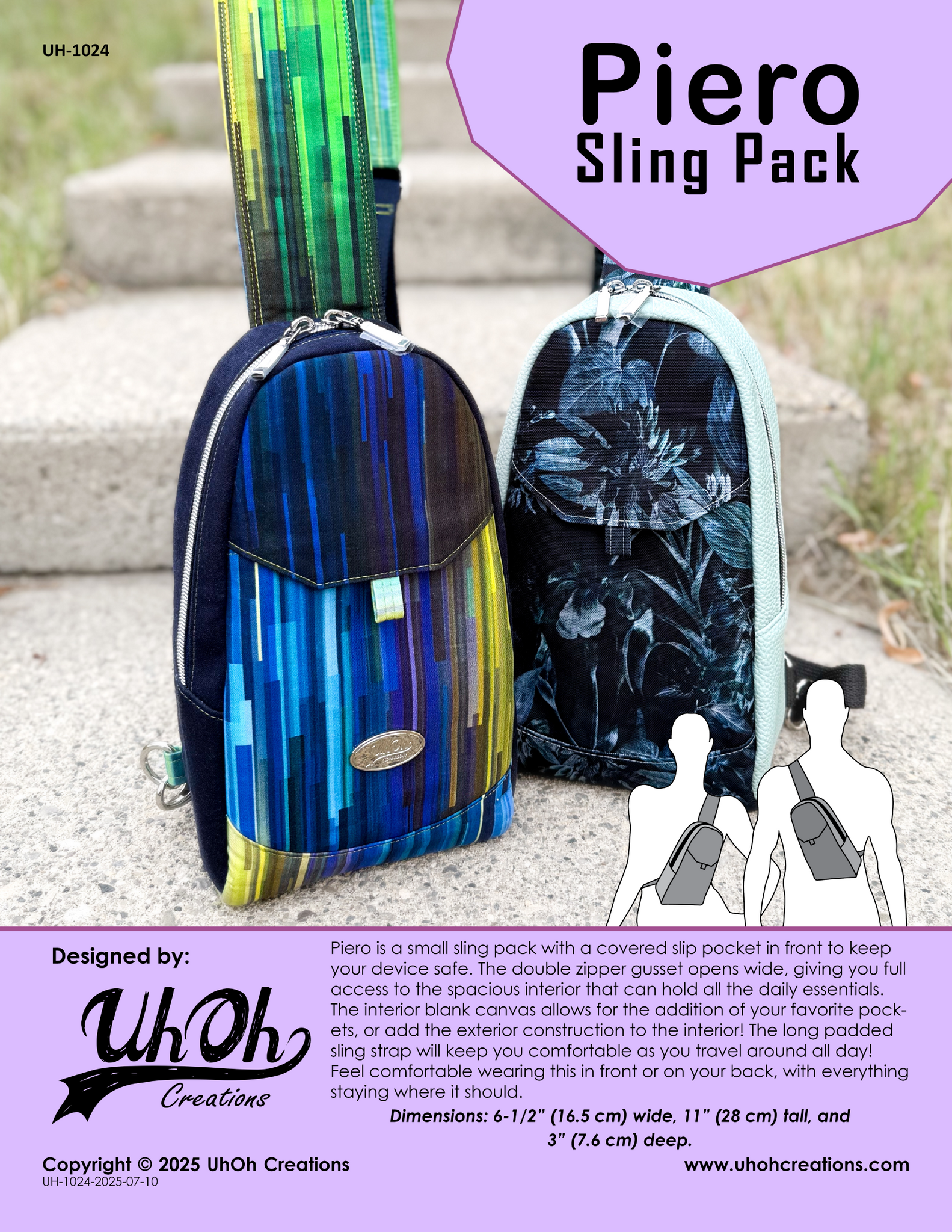 Piero Sling Pack Pattern - Wholesale Paper Pattern